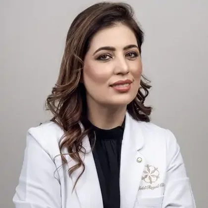 Dr Sania Awais, Specialist Dermatologist, DHA licensed founder of Skin Booster Lab