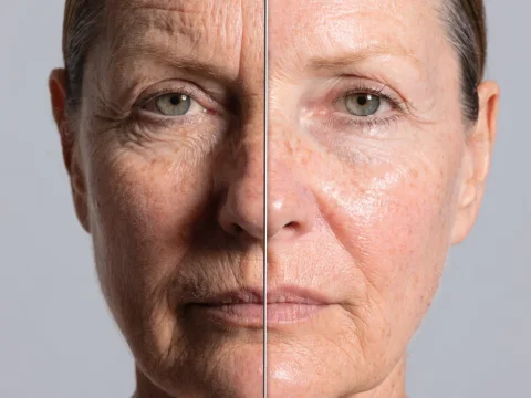 Skin booster before and after — patient 6, Skin Booster Lab Dubai
